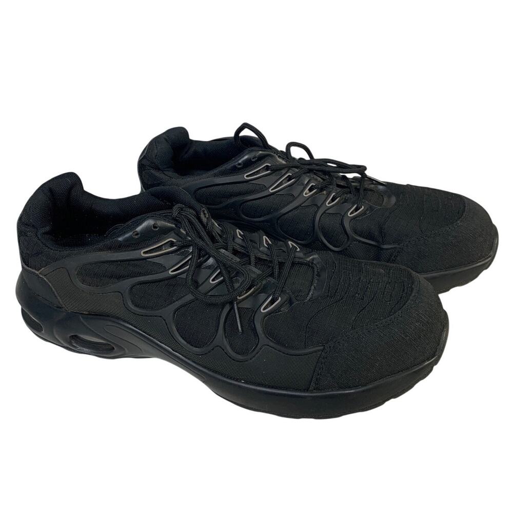 Furuian Mens Size 12 Black Sneakers Lace Up Steel Toe Non Slip Work Shoes